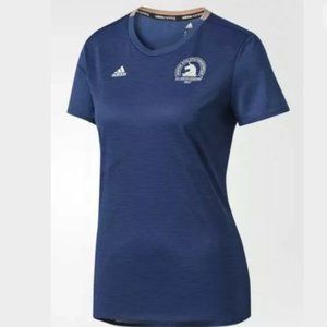 ADIDAS Climalite Boston Marathon S/S Tee NWT Blue